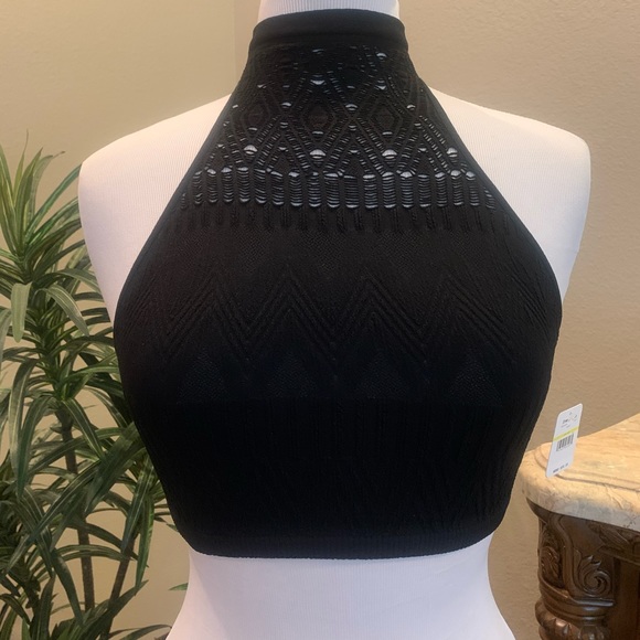 Free People So Bright Seamless Brami Top Black M/L - Picture 7 of 12